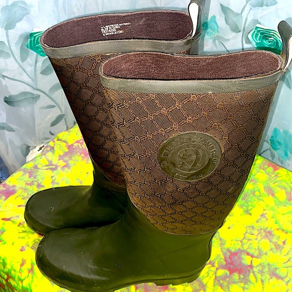 ETIENNE AIGNER E-WAKELY INSIGNIA RAIN BOOTS SZ 7 - Picture 2 of 14